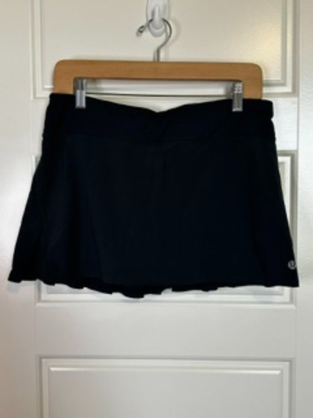 LuluLemon Tennis Skirt with shorts underneath black